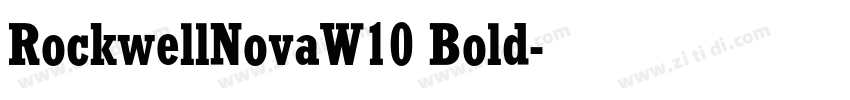 RockwellNovaW10 Bold字体转换